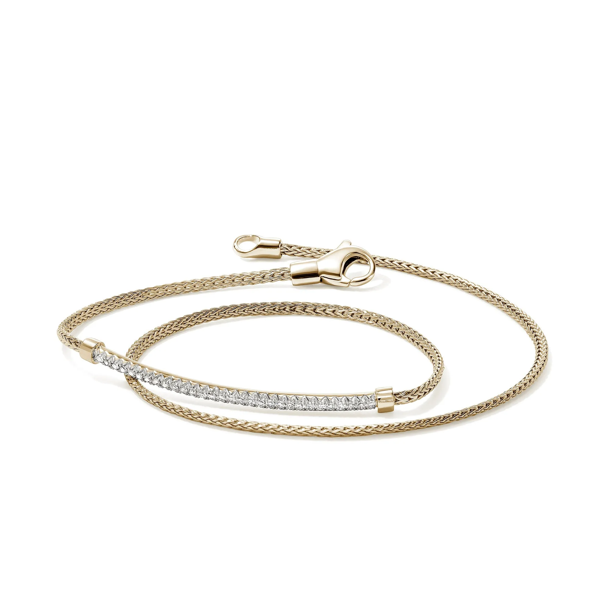 JH Essential Pavé Wrap Bracelet, Gold, Diamonds, 1.8MM|BUGGX987852DI sold by John Hardy product image thumbnail 3