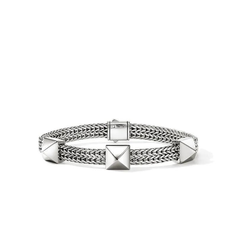 Icon Stud Bracelet, Sterling Silver, 6MM|BU98995 made by John Hardy