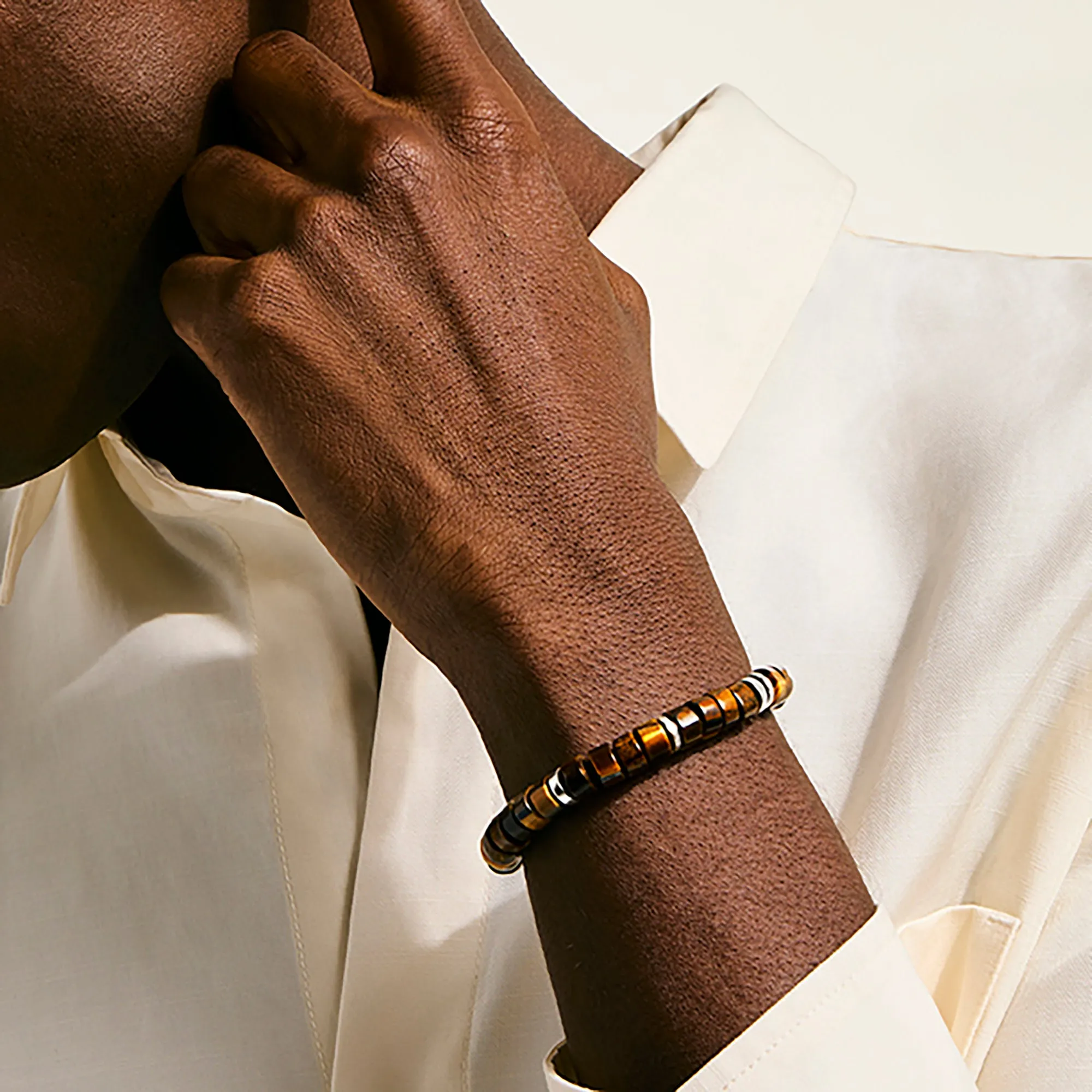 Heishi Bracelet, Sterling Silver, Tiger Eye, 8MM|BUS290131TE sold by John Hardy product image thumbnail 5