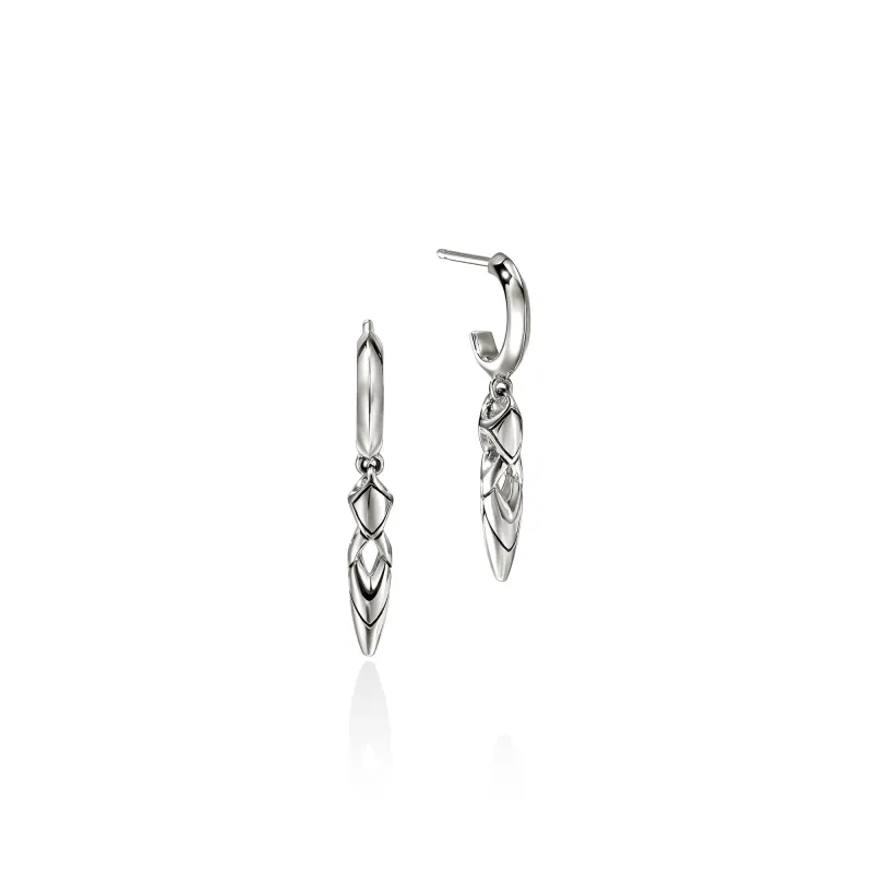 Naga Drop Earrings, Sterling Silver|EB60398 made by John Hardy