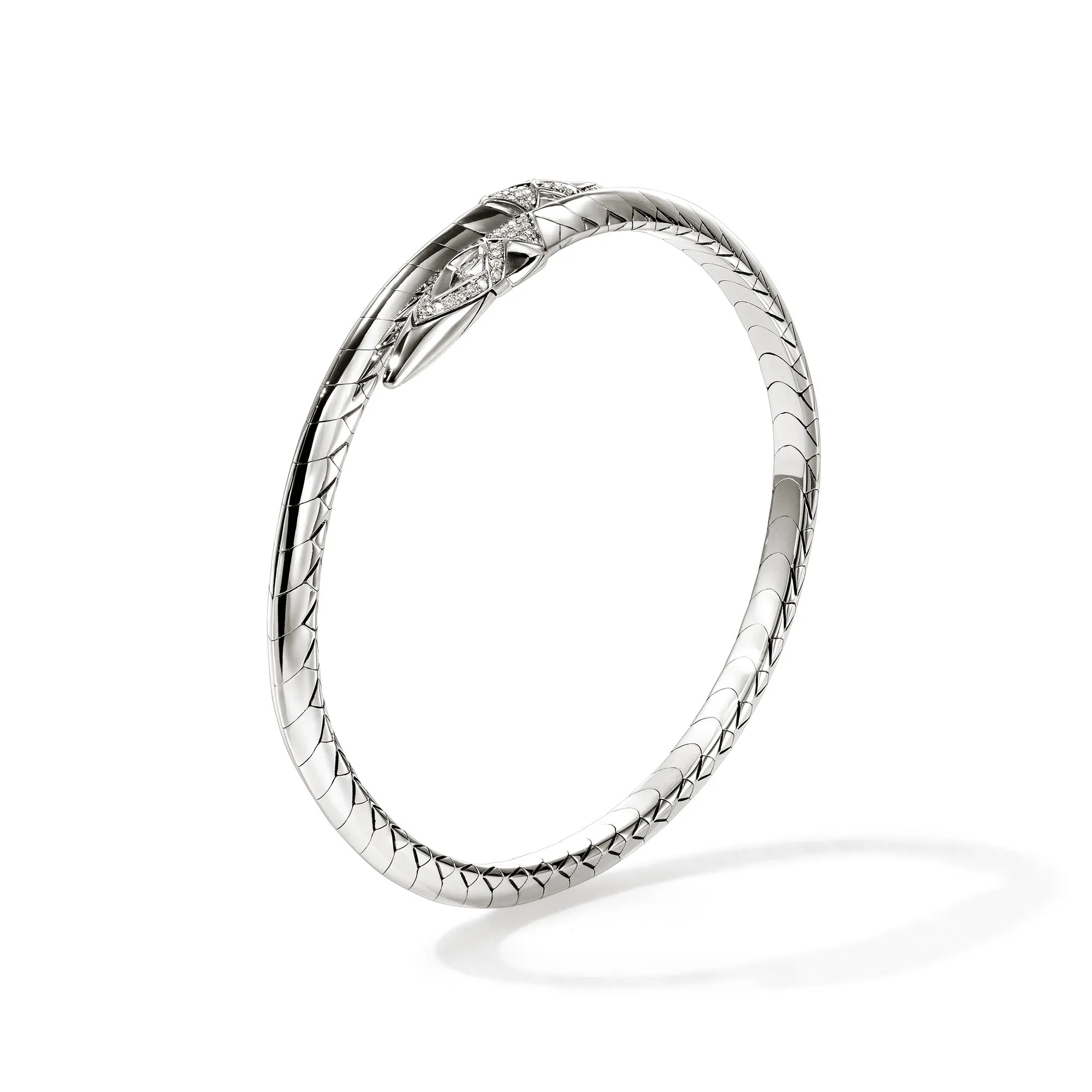 Naga Flex Cuff, Sterling Silver, Diamonds, 4.2MM|CBP603972DI sold by John Hardy product image thumbnail 3