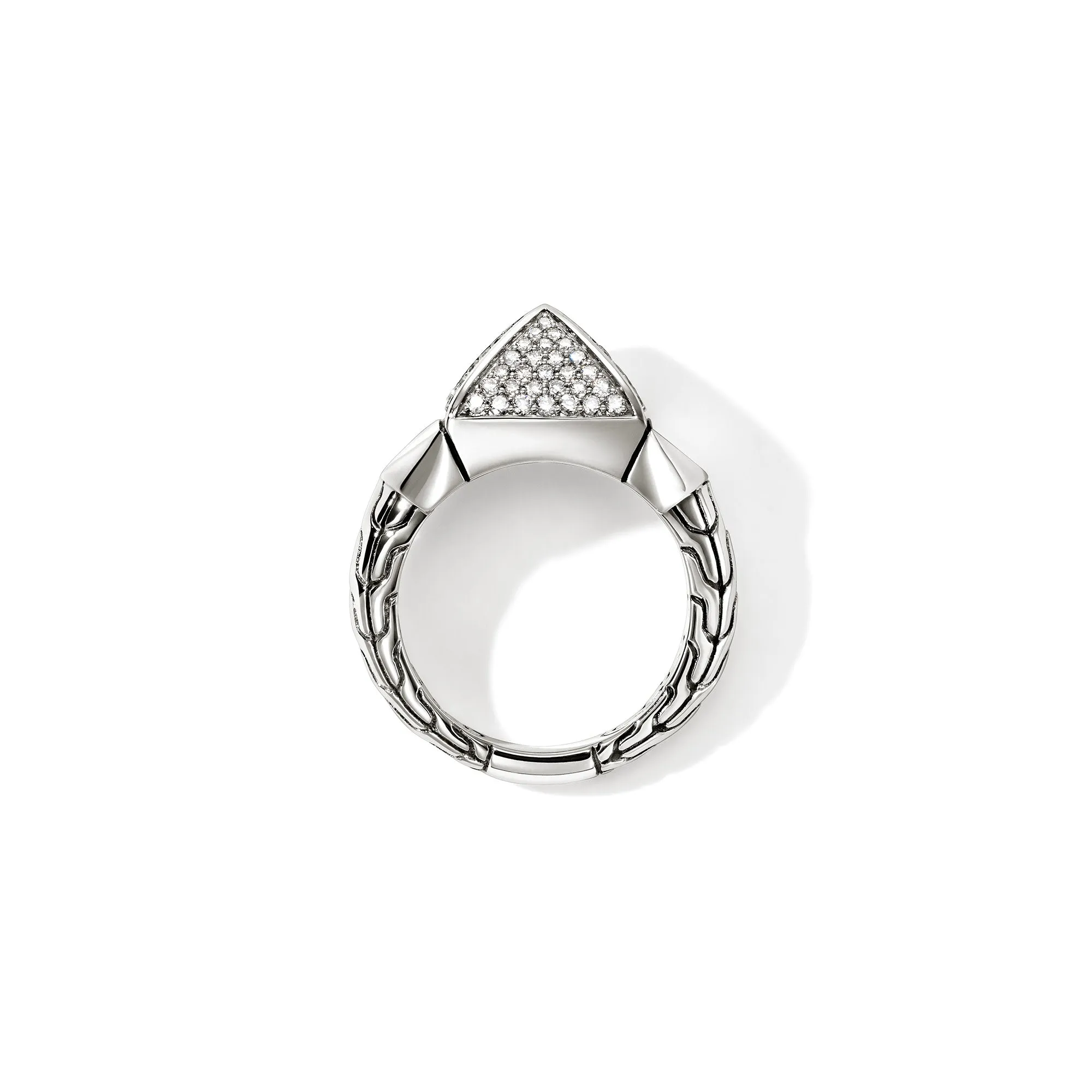 Icon Stud Ring, Sterling Silver, Diamonds, 11.5MM|RBP972142DI sold by John Hardy product image thumbnail 3
