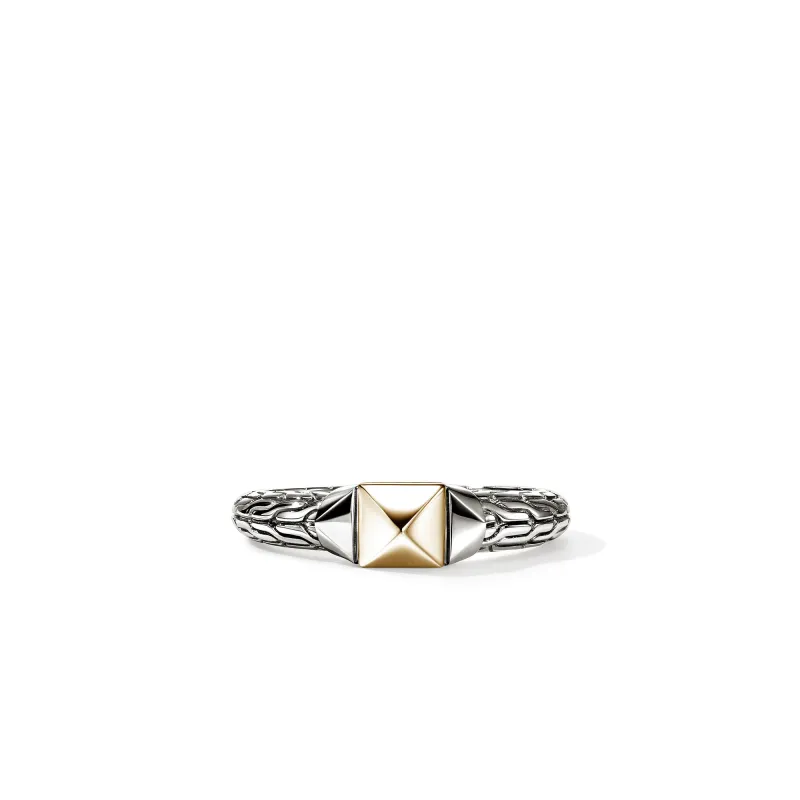 Icon Stud Ring, Gold, Sterling Silver, 5MM|RZZ97200 made by John Hardy