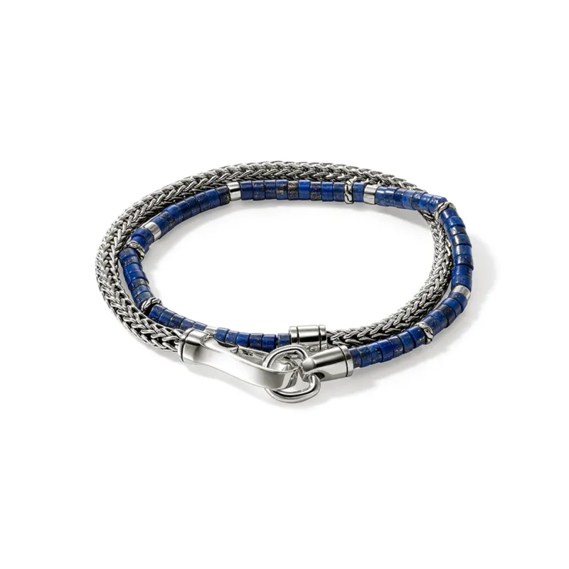 Heishi Chain Wrap, Sterling Silver, Hardstones, 4MM|BUS9012551LPZ made by John Hardy