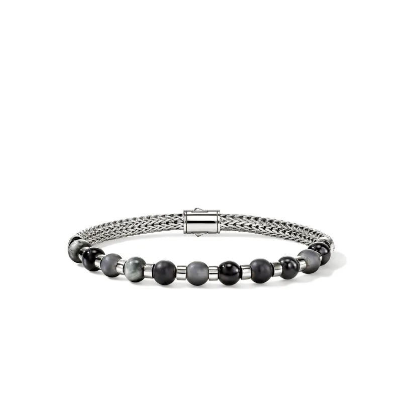 Beaded Bracelet, Sterling Silver, Hardstones|BUS989601BONHE made by John Hardy