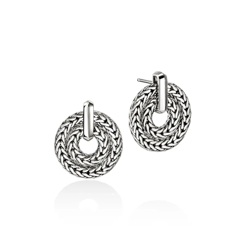 Icon Link Earring, Sterling Silver, 22MM|EB98991 made by John Hardy
