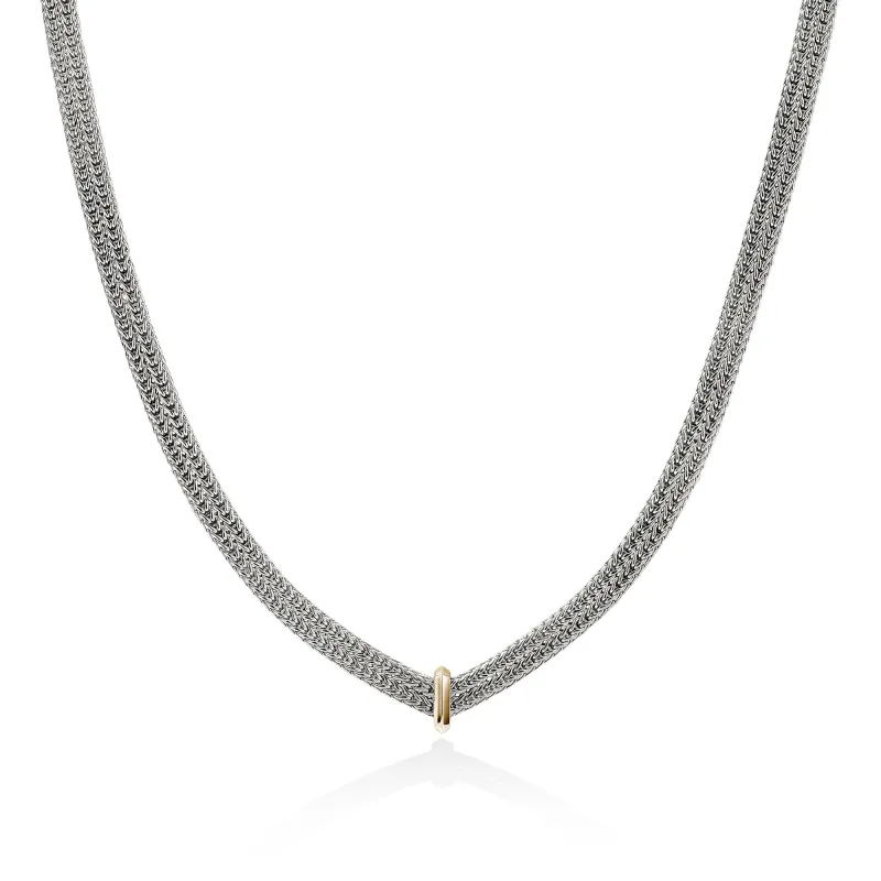 Icon Link Necklace, Sterling Silver, Gold, 6MM|NZZ98935 made by John Hardy
