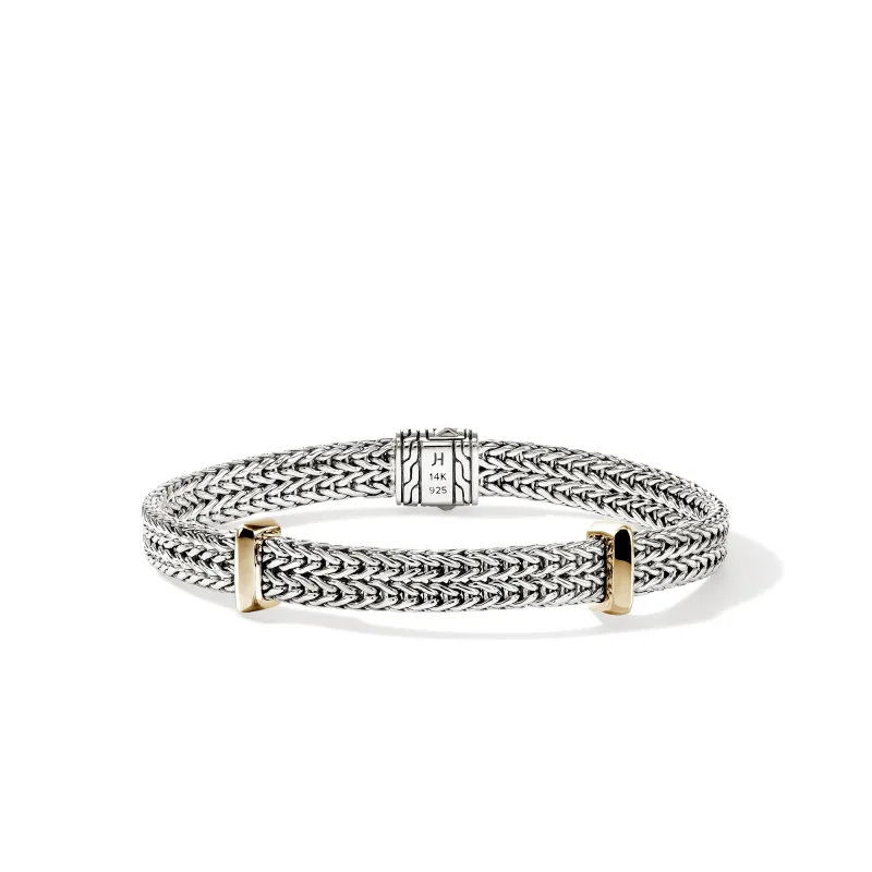 Icon Link Bracelet, Sterling Silver, Gold, 6MM|BUZZ98978 made by John Hardy