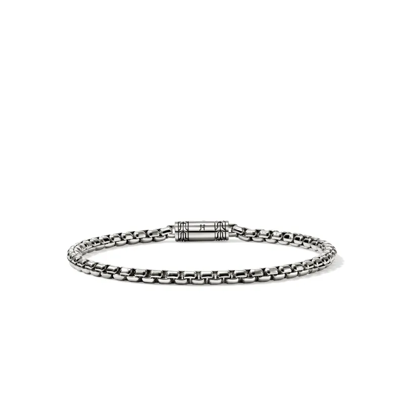 Box Chain Bracelet, Sterling Silver, 3.7MM|BU98803 made by John Hardy
