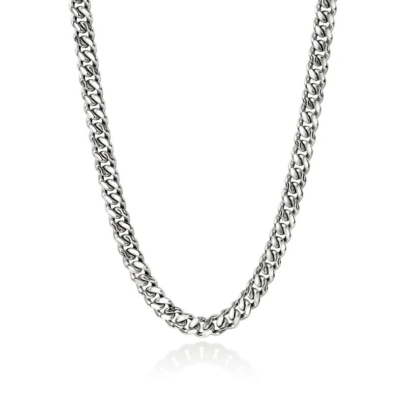 Curb Chain Necklace, Sterling Silver, 11MM|NM98814 made by John Hardy