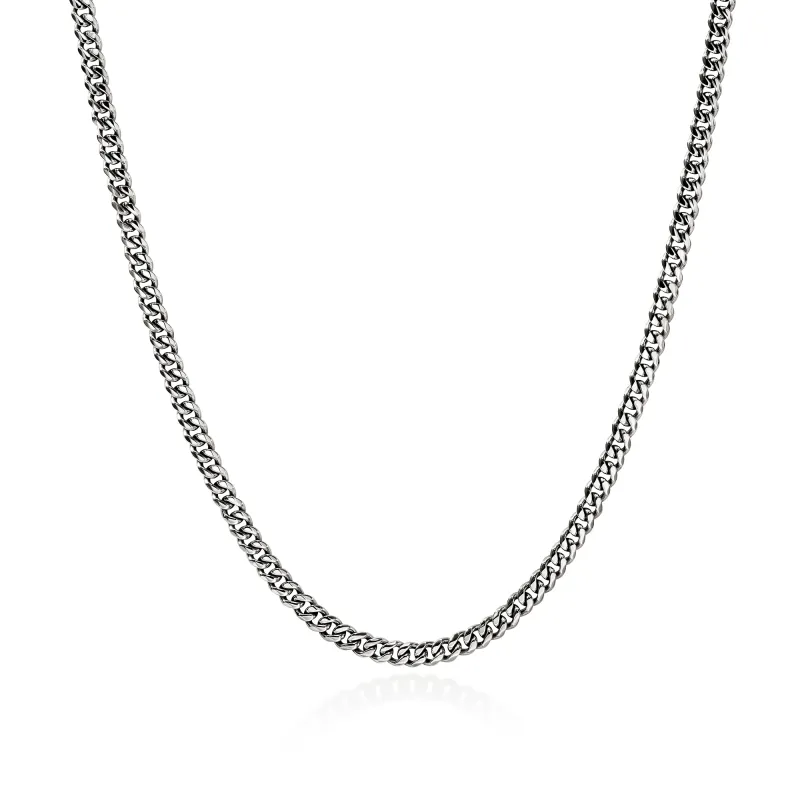 Curb Chain Necklace, Sterling Silver, 3.9MM|NM98812 made by John Hardy