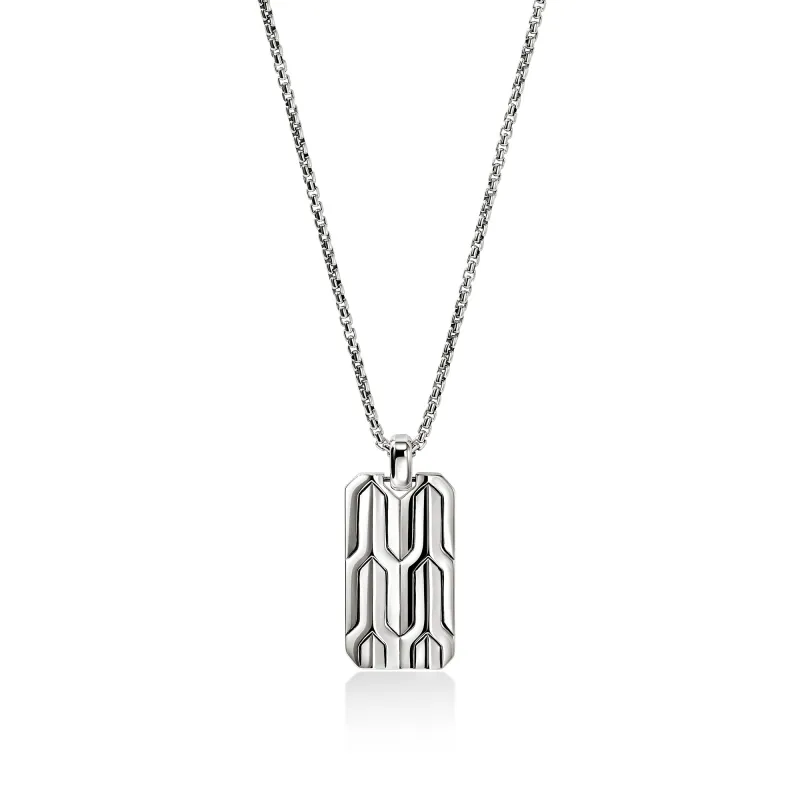 Icon 50 Tag Necklace, Sterling Silver|NM98742 made by John Hardy