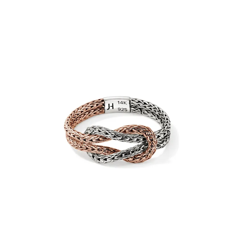 Love Knot Ring, Rose Gold, Sterling Silver, 3.6MM|RZZ901040R made by John Hardy