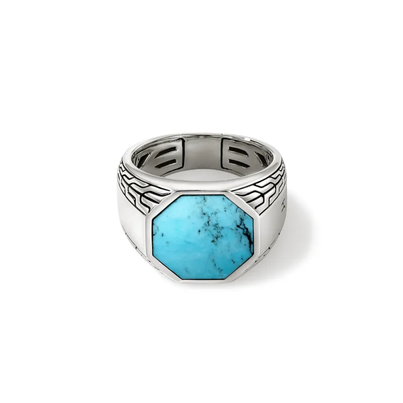 Signet Ring, Sterling Silver|RMS9011531TQ made by John Hardy