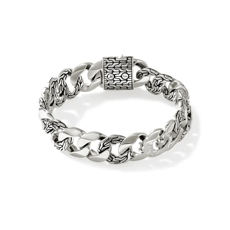Curb Bracelet, Sterling Silver, 14MM|BU901237 made by John Hardy