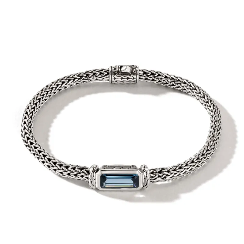 Icon Bracelet, Sterling Silver, Gemstone, 5MM|BUS9009691LT made by John Hardy