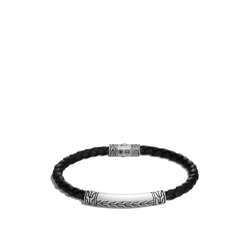 Leather Station Bracelet, 5MM|BM90620BL made by John Hardy