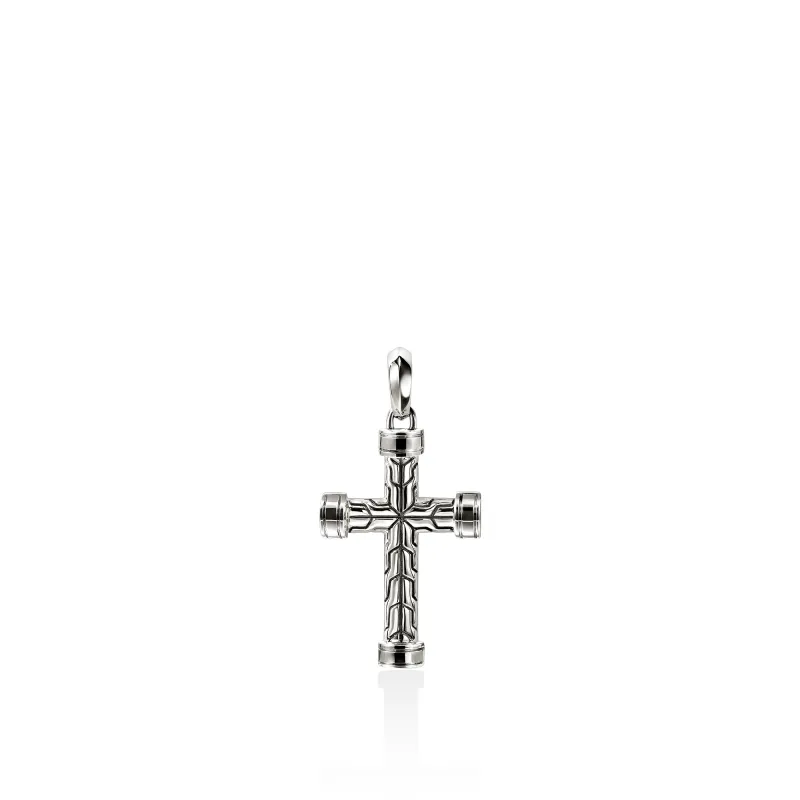 JH Essential Cross Pendant, Sterling Silver|HM97334 made by John Hardy