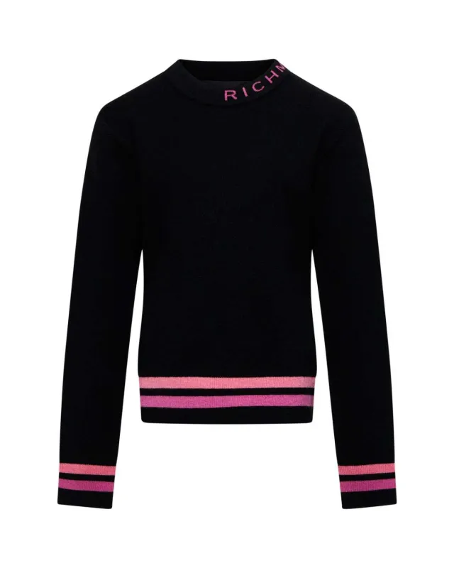 Pullover con righe a contrasto su fondo e polsi sold by John Richmond