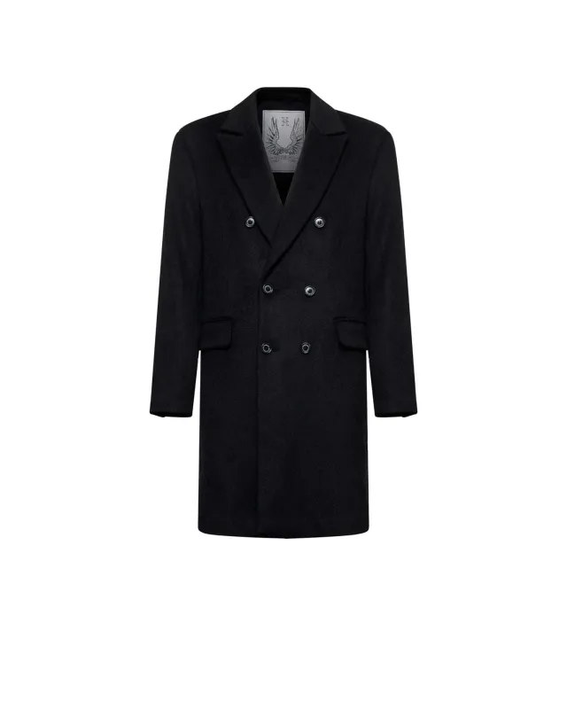 Cappotto doppiopetto con tasche a patta sold by John Richmond