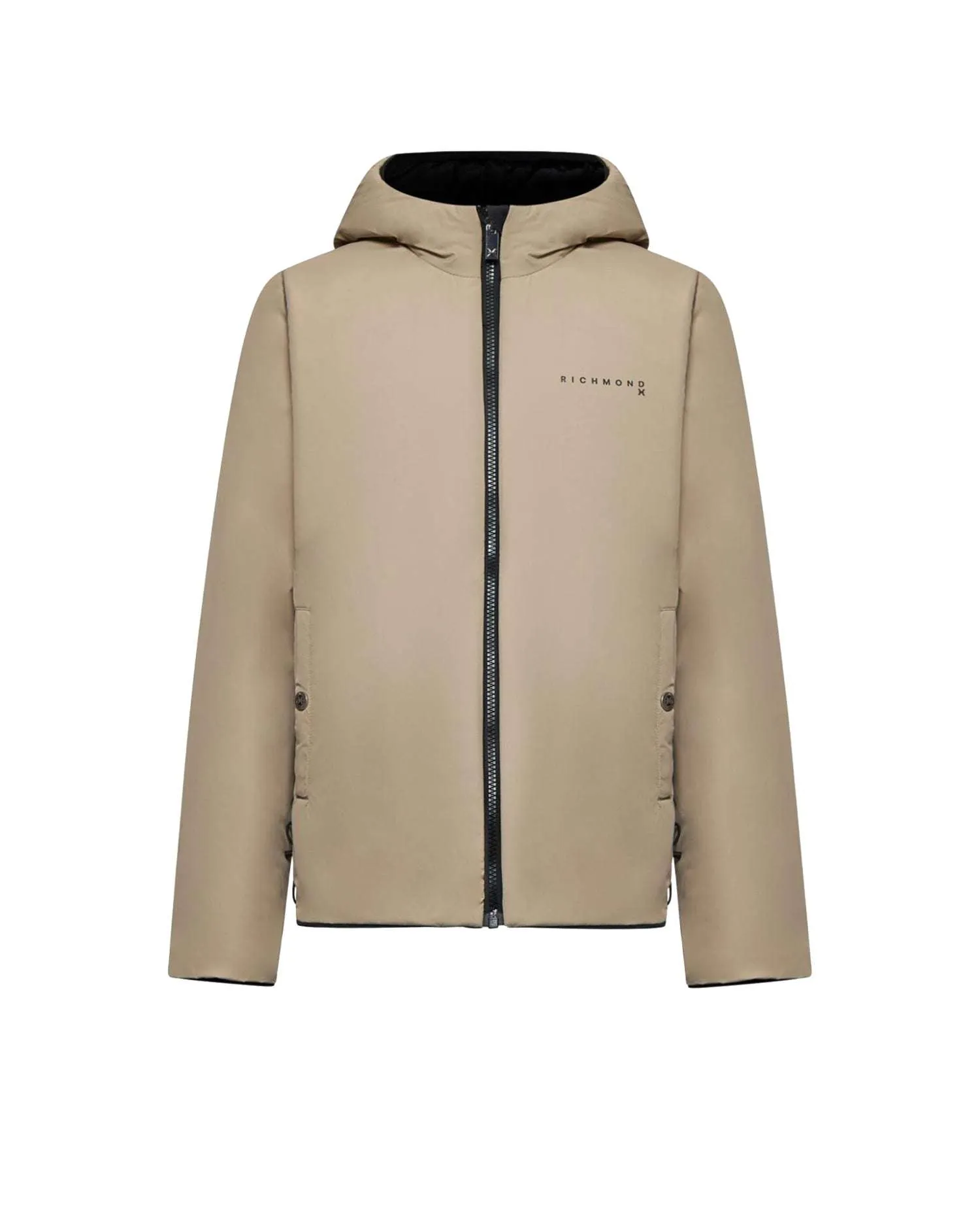 Giubbotto reversibile con cappuccio e zip frontale sold by John Richmond