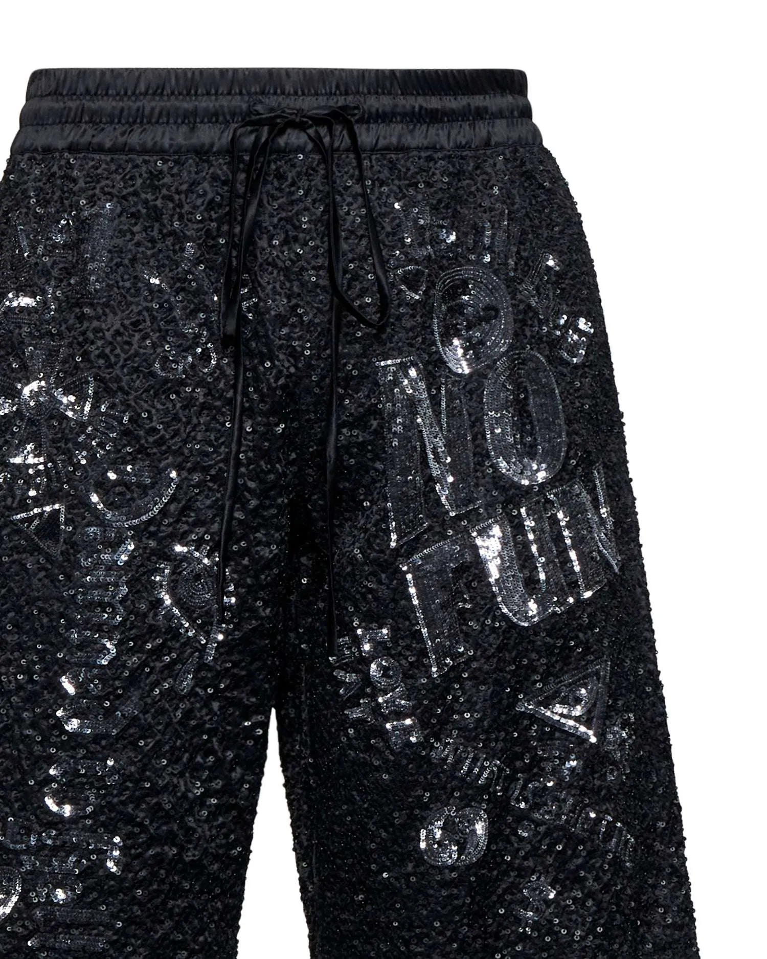 Bermuda uomo nero con dettagli lucidi e scritta frontale sold by John Richmond product image thumbnail 3