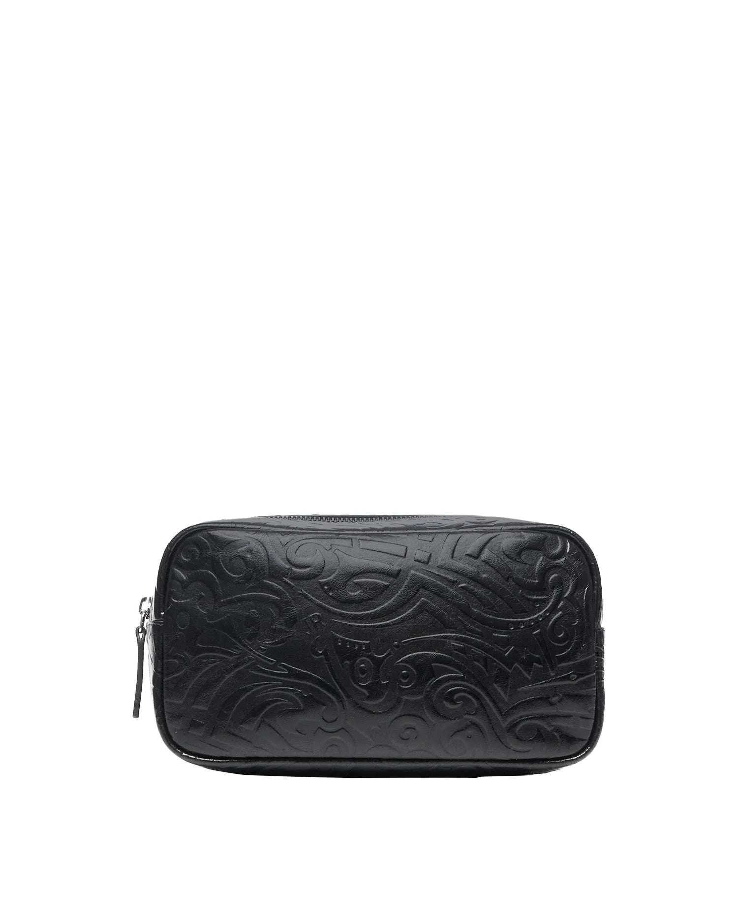 Beauty case uomo con motivo inciso e zip sold by John Richmond