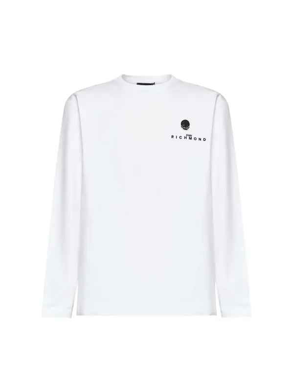 T-shirt a maniche lunghe con logo minimal sold by John Richmond