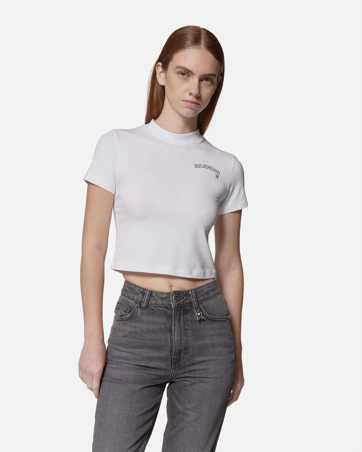 T-shirt da donna crop in 100% cotone sold by John Richmond product image thumbnail 2