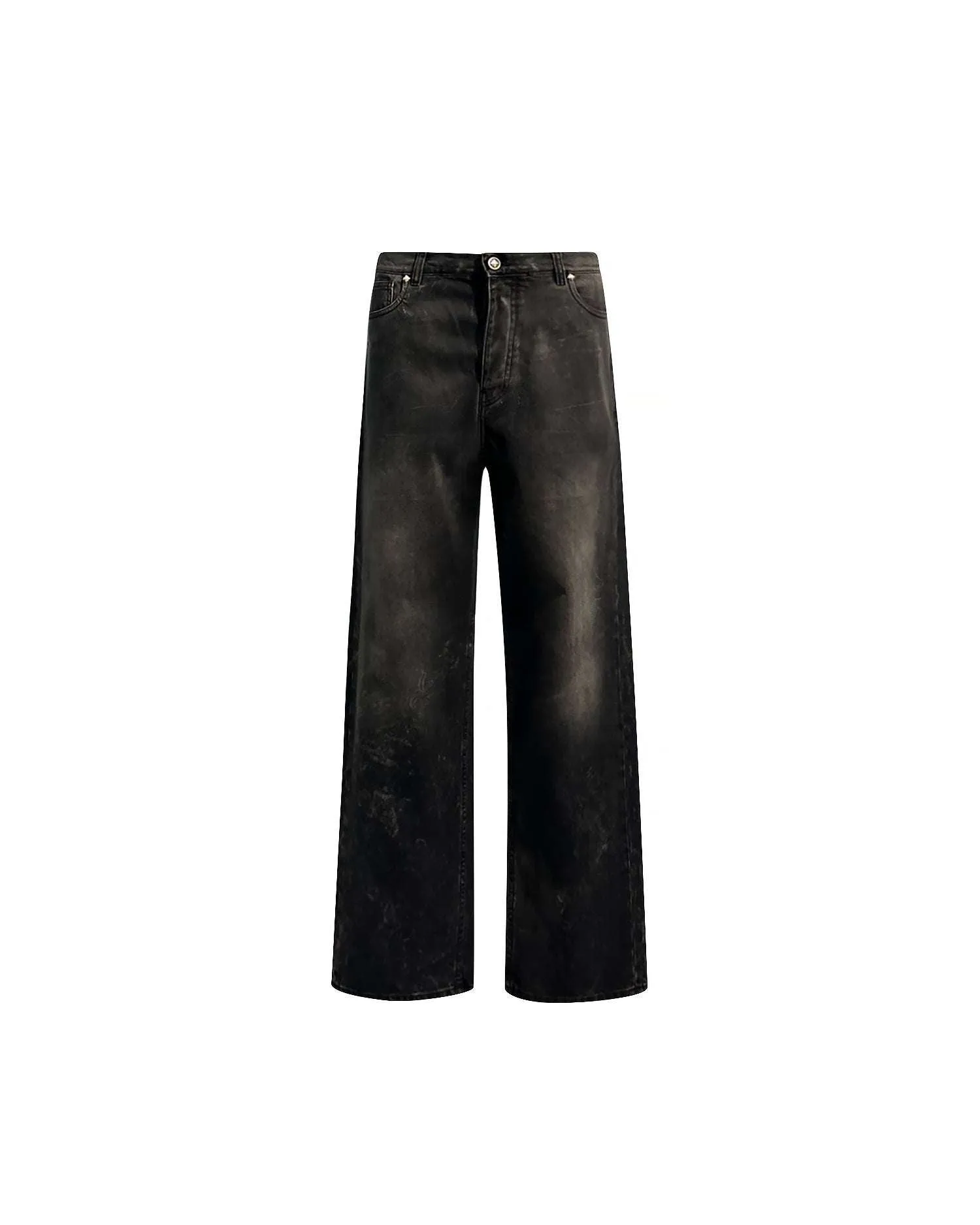 Jeans regular in nero e con lacerazione e lettering "RICH" sold by John Richmond product image thumbnail 4
