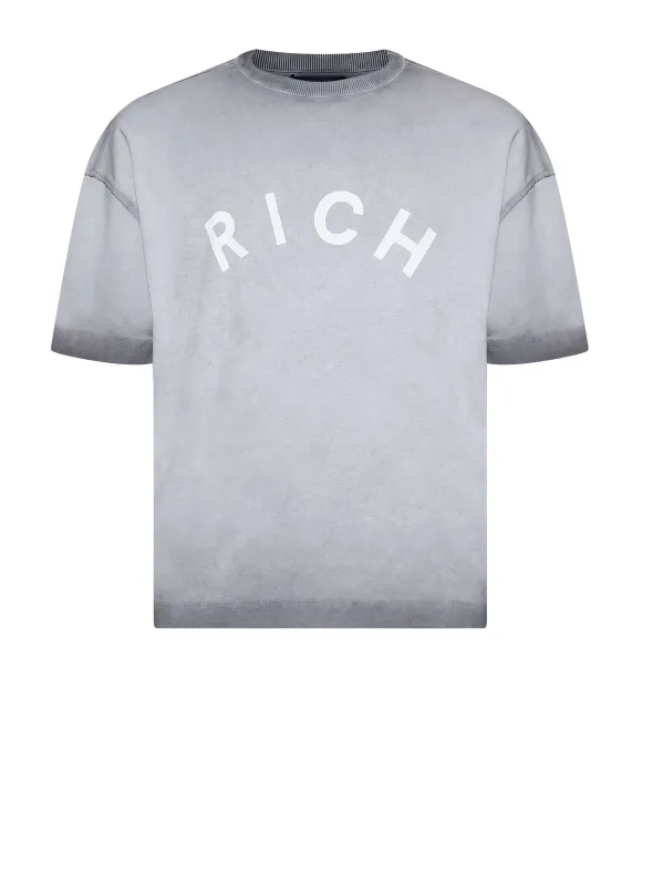 T-Shirt con Lettering Frontale dal Design Essenziale made by John Richmond