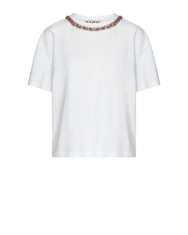 T-shirt con girocollo decorato made by John Richmond