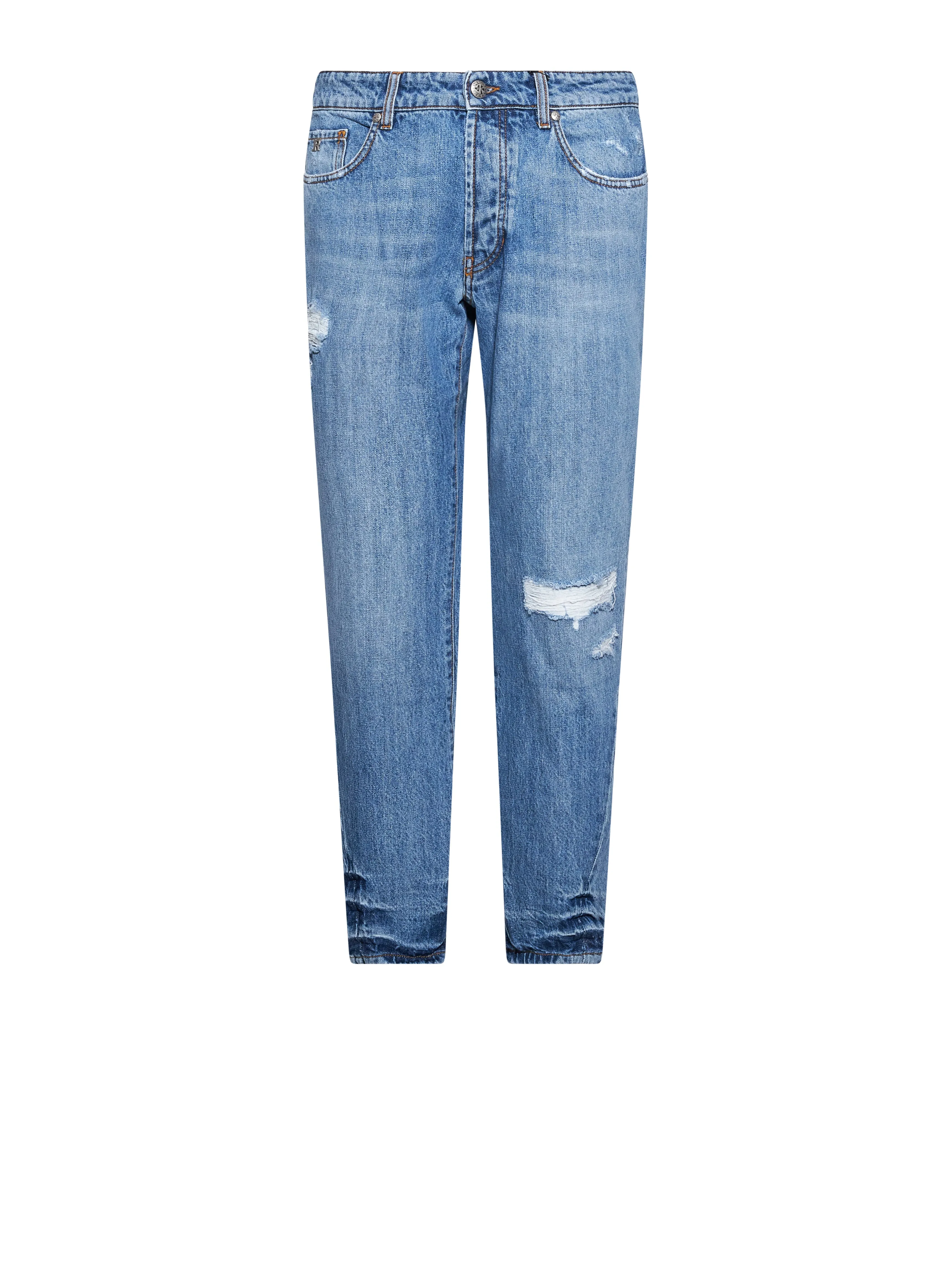 Jeans effetto used con dettagli destroy sold by John Richmond