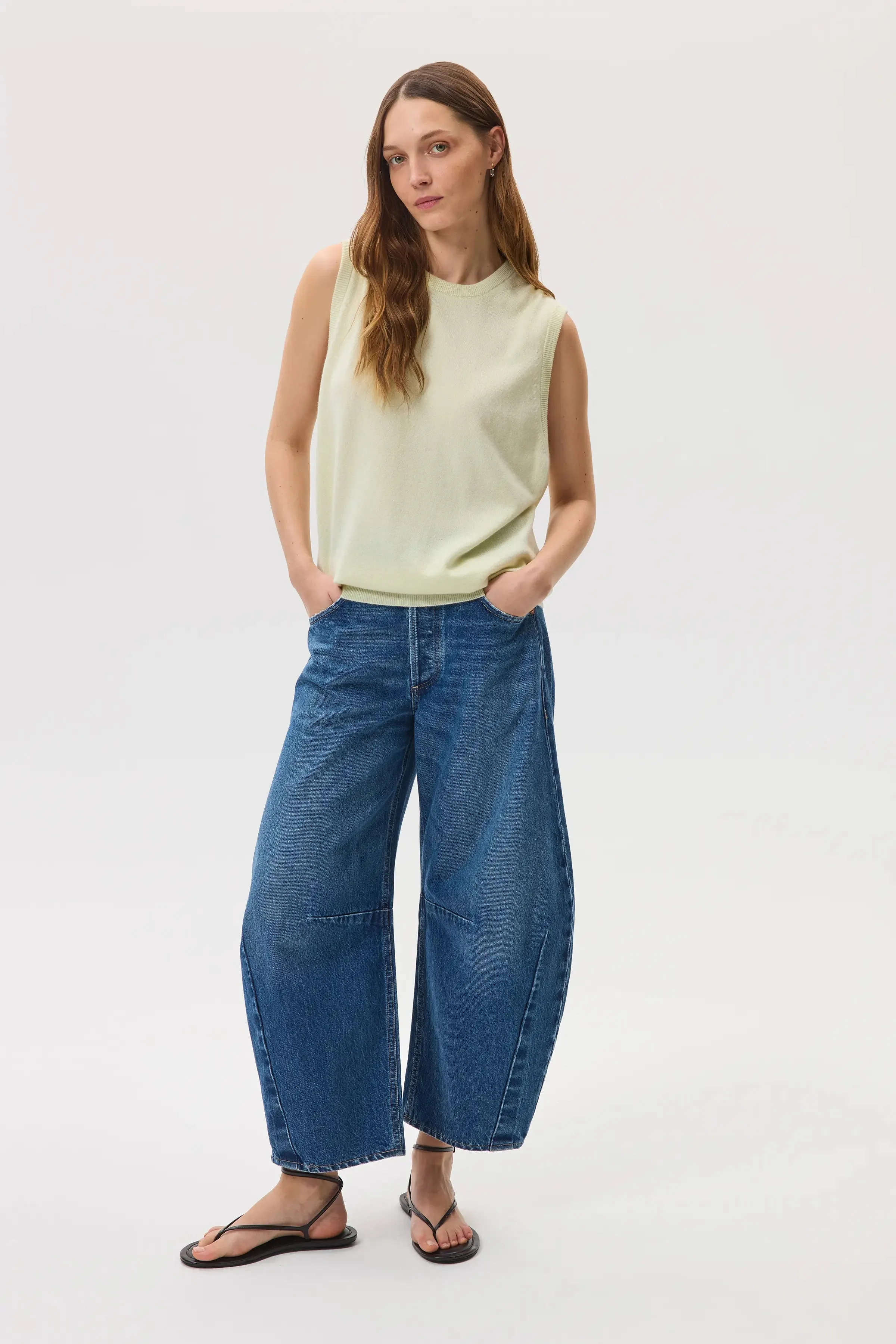 Light Yellow Cashmere Tank sold by Johnstons of Elgin product image thumbnail 2