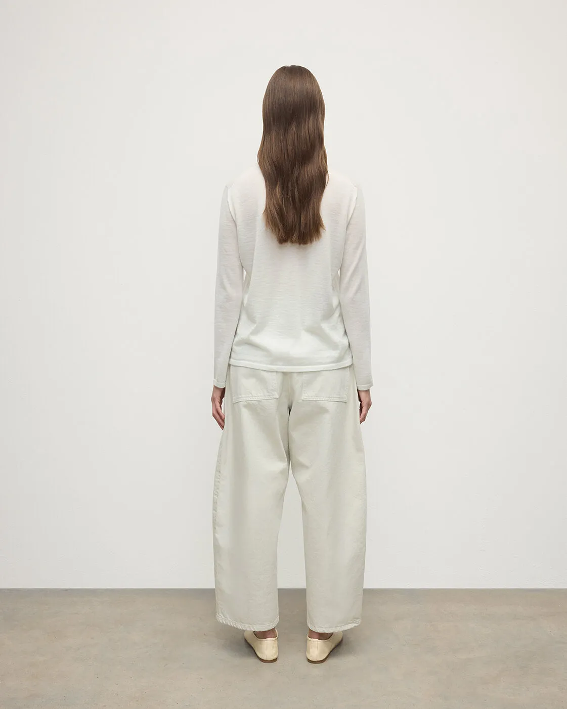 Superfine Cashmere White Jumper sold by Johnstons of Elgin product image thumbnail 4