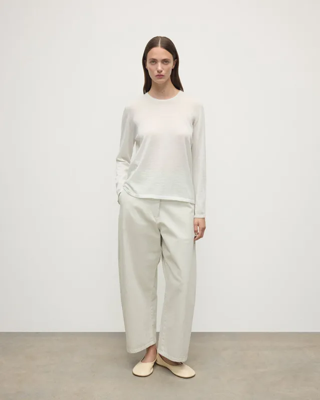 Superfine Cashmere White Jumper sold by Johnstons of Elgin