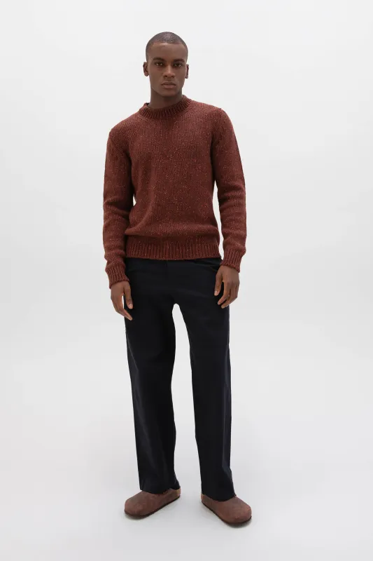 Aran Cashmere Donegal Red Jumper sold by Johnstons of Elgin