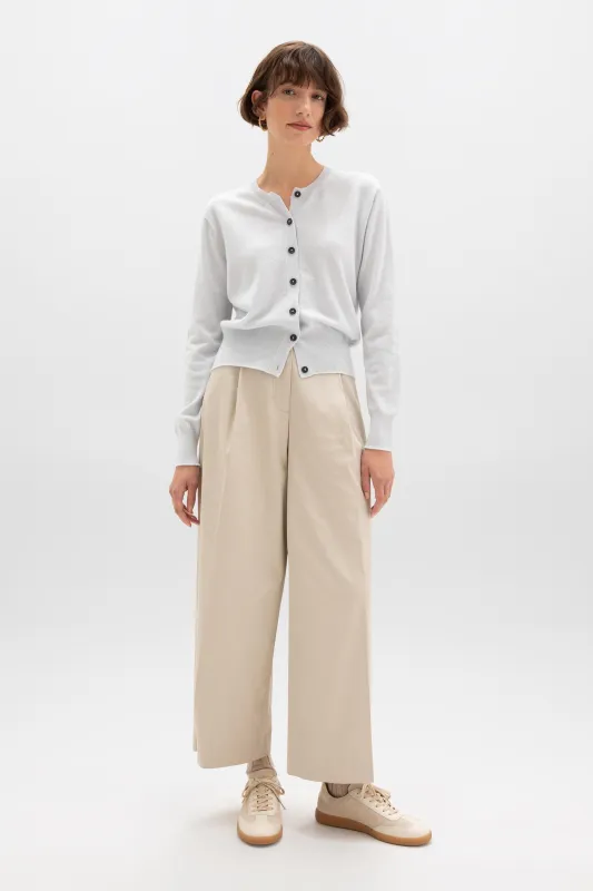 Light Blue Cashmere Cardigan sold by Johnstons of Elgin