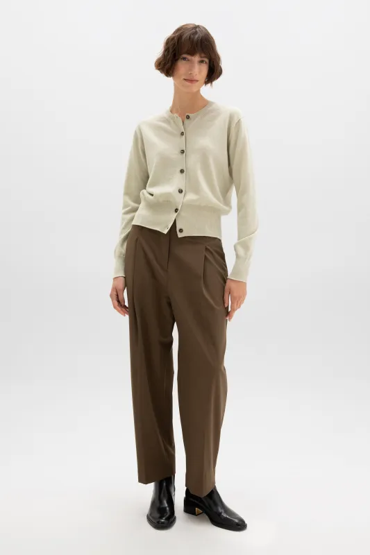 Light Green Cashmere Cardigan sold by Johnstons of Elgin