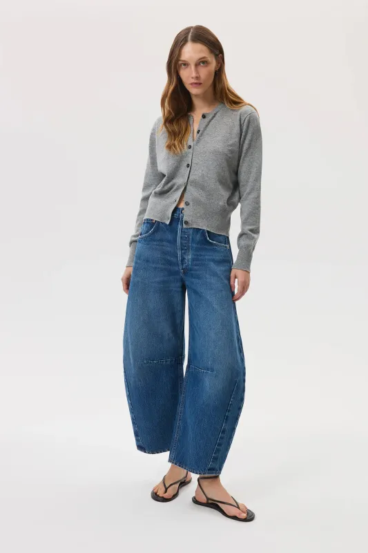 Classic Grey Cashmere Cardigan sold by Johnstons of Elgin