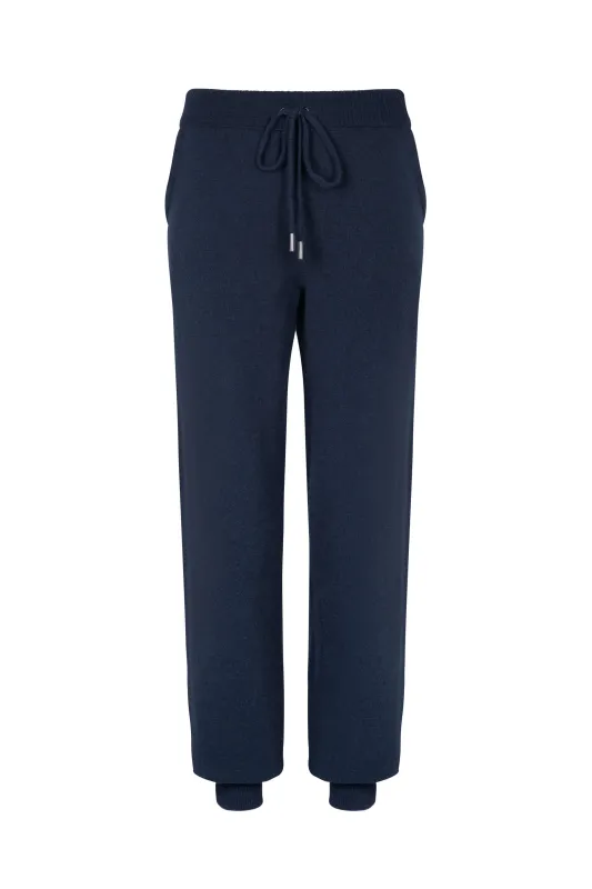 Women's Mid Blue Cashmere Joggers sold by Johnstons of Elgin