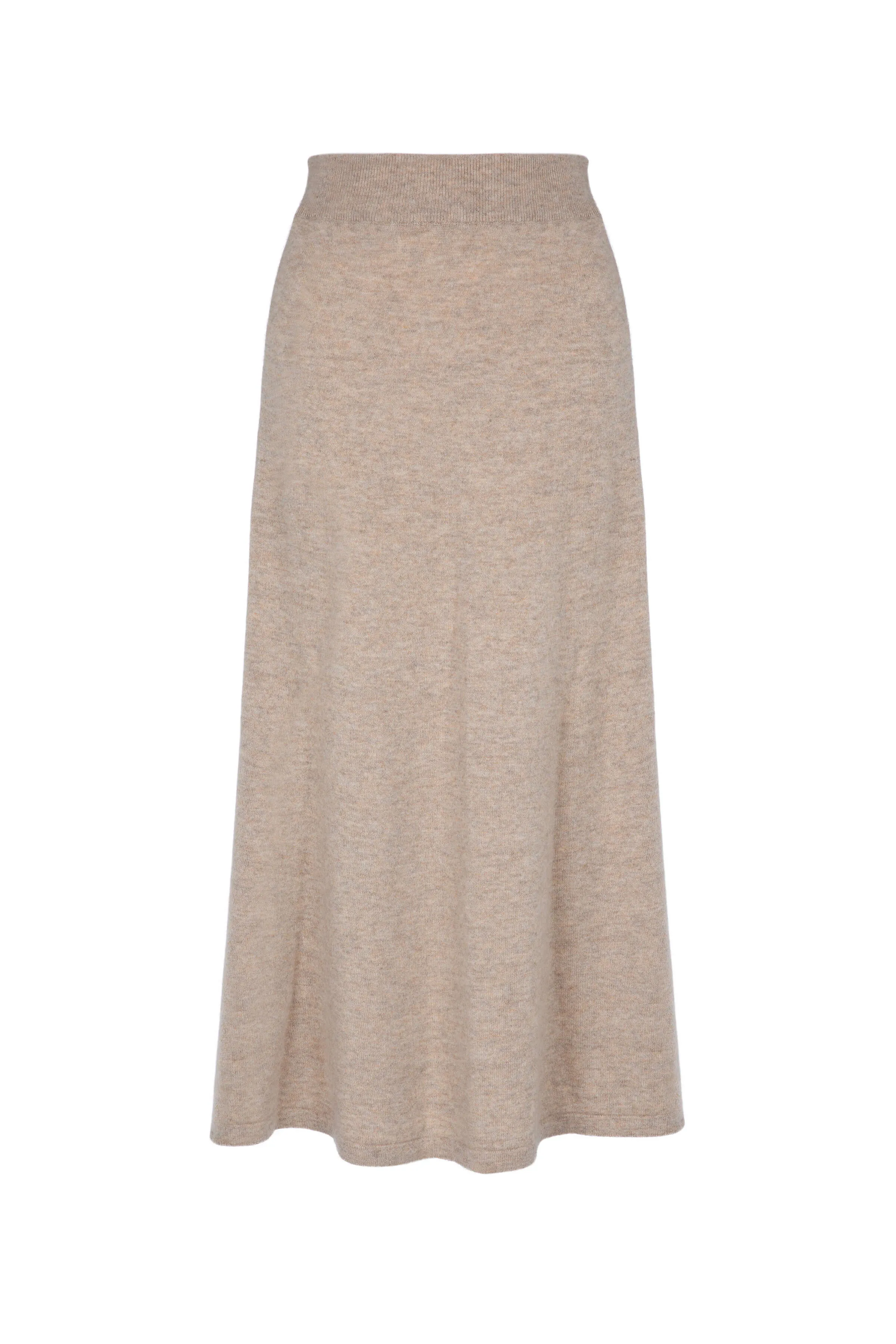 Cashmere Natural A-Line Skirt sold by Johnstons of Elgin
