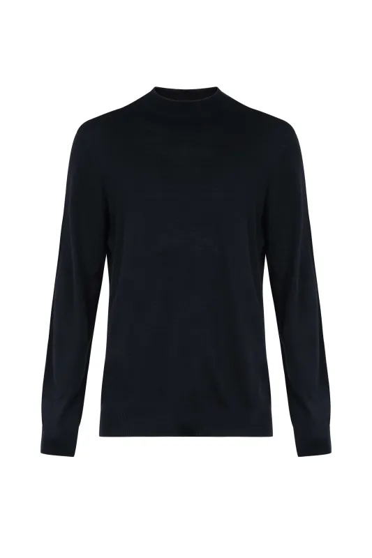 Merino Mock Turtle Neck Jumper sold by Johnstons of Elgin