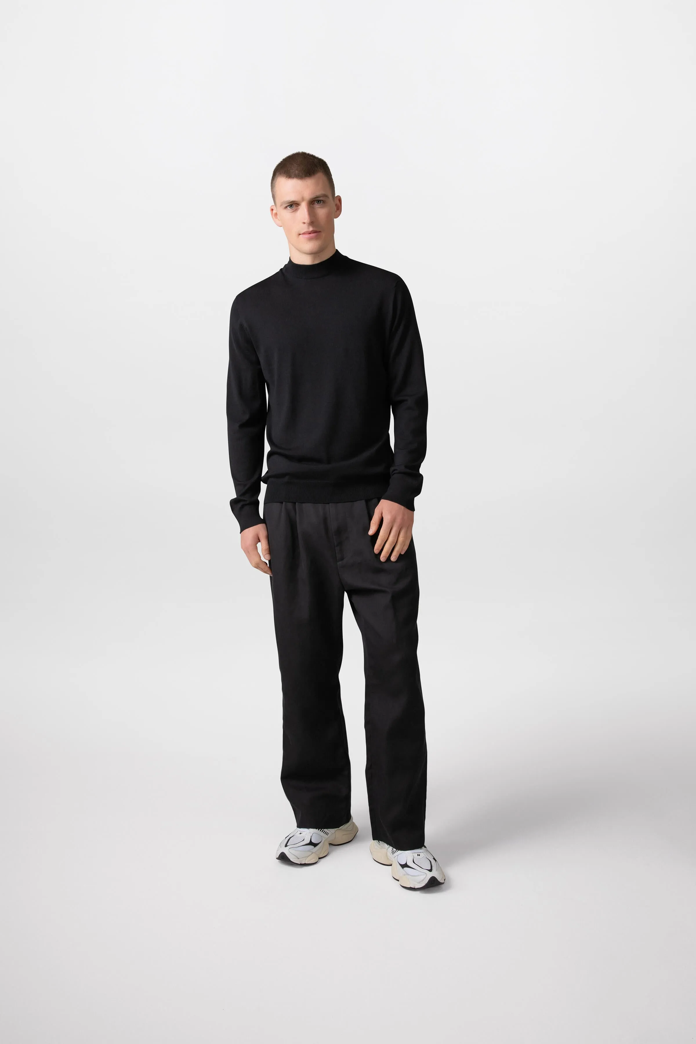 Merino Mock Turtle Neck Jumper sold by Johnstons of Elgin product image thumbnail 2