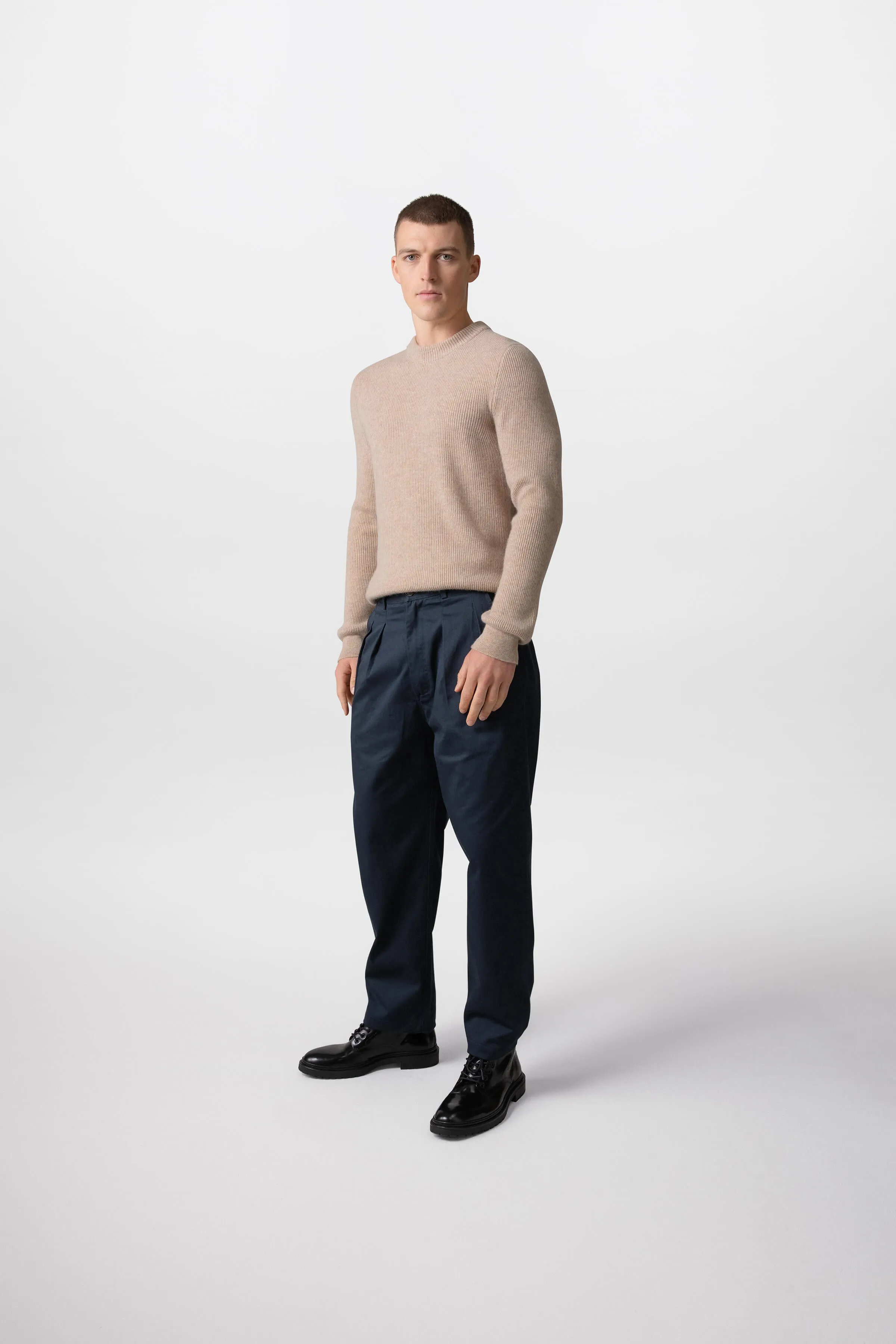 Ribbed Natural Cashmere Jumper sold by Johnstons of Elgin product image thumbnail 2