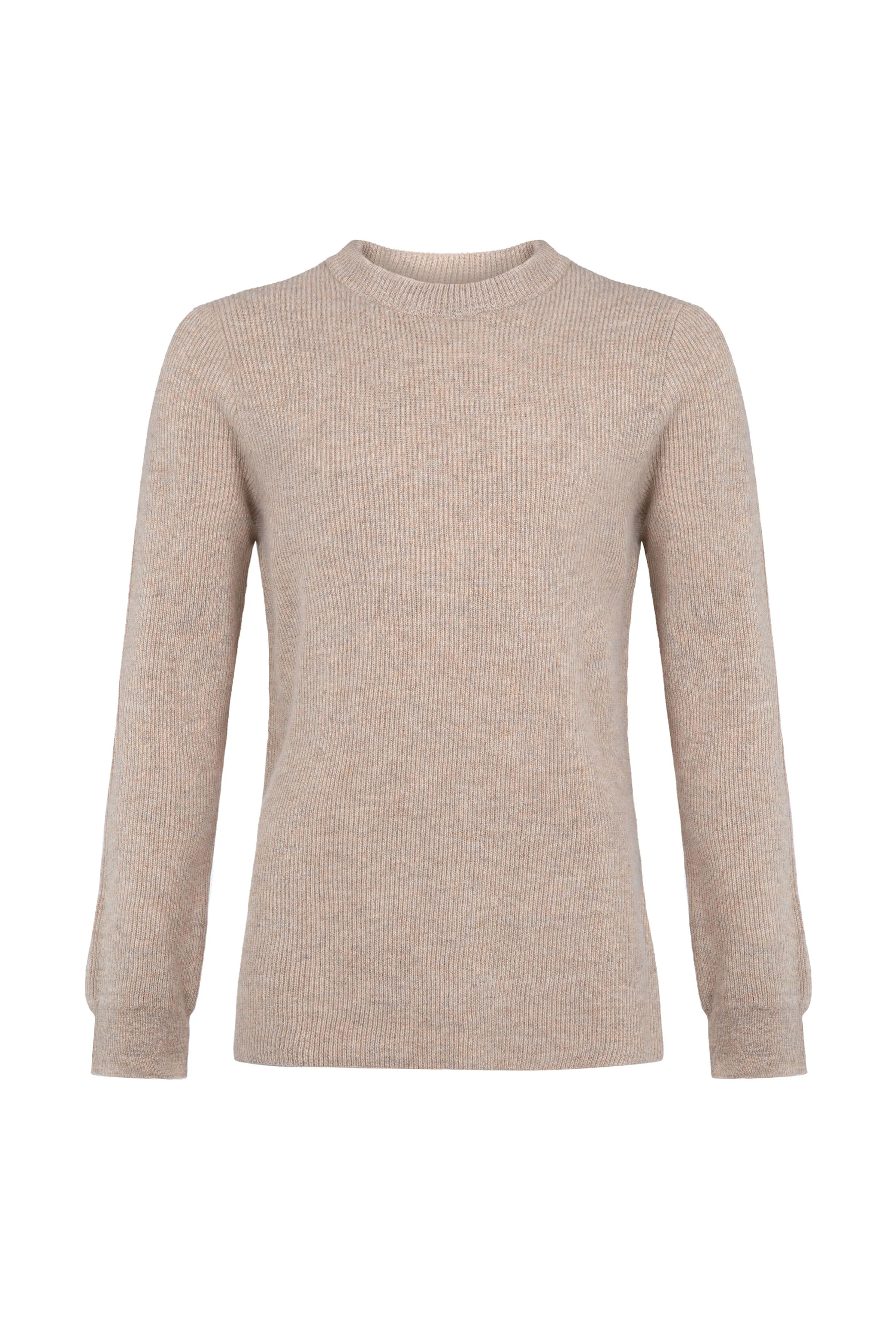 Ribbed Natural Cashmere Jumper sold by Johnstons of Elgin