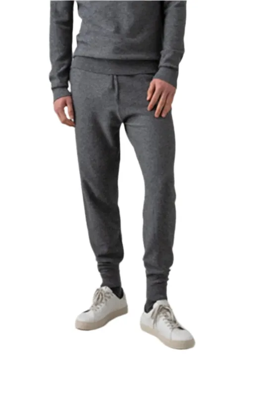 Merino Seamless Cuffed Dark Grey Joggers sold by Johnstons of Elgin