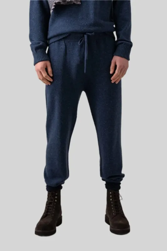 Cashmere Donegal Mid Blue Joggers sold by Johnstons of Elgin