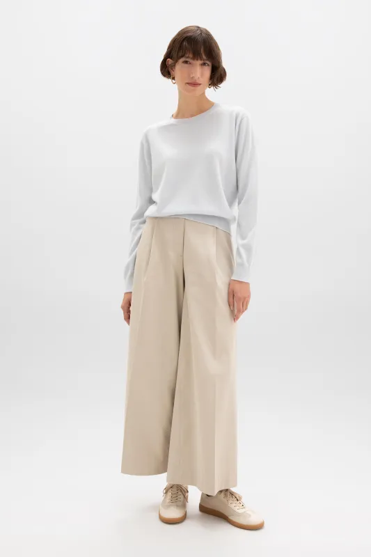 Light Blue Cashmere Round Neck Jumper sold by Johnstons of Elgin