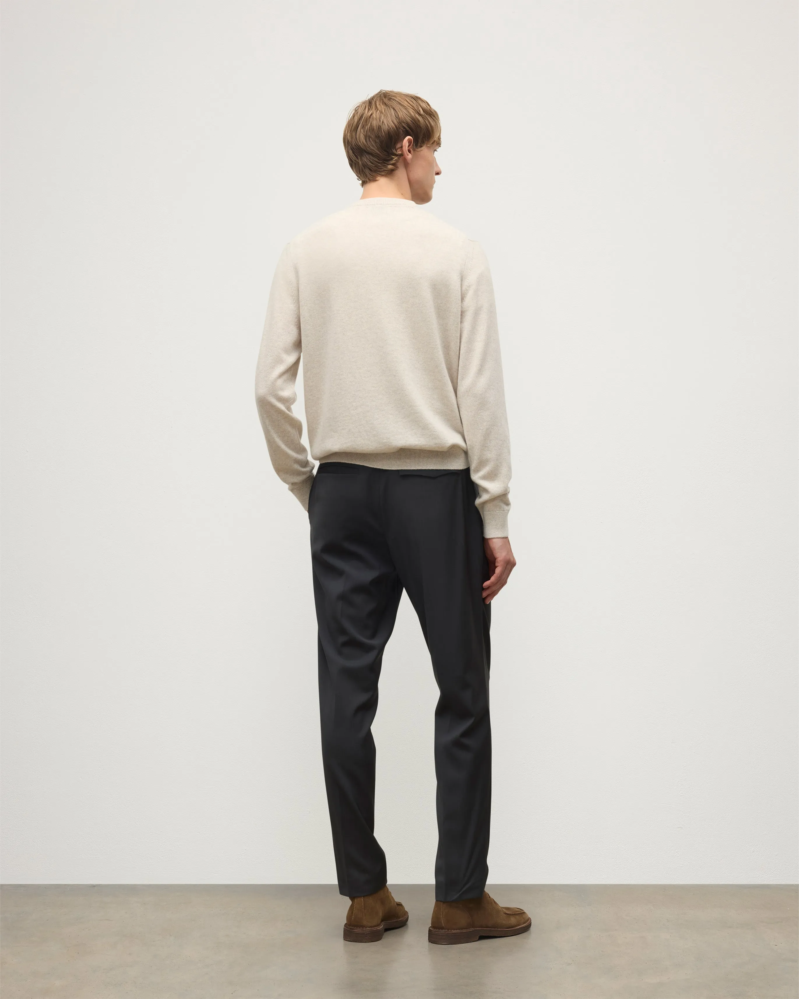 Rory Natural Classic Cashmere V-Neck Jumper sold by Johnstons of Elgin product image thumbnail 5